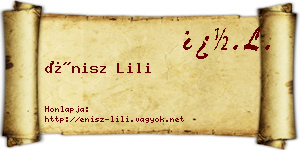 Énisz Lili névjegykártya